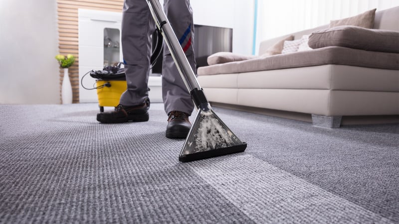 Professional carpet cleaning services for commercial offices in Calgary using eco-friendly equipment.