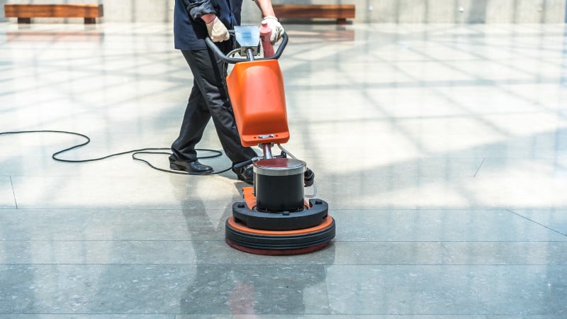 Hard floor cleaning and polishing services in New Orleans for a spotless, professional shine.